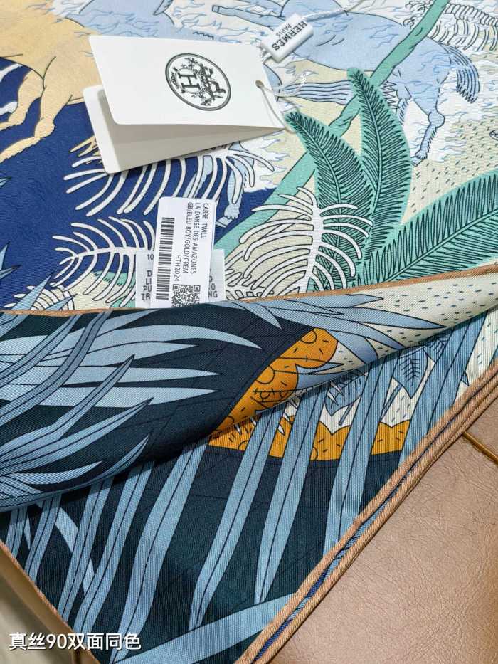 Hermes Silk make scarf SHMS2537 90*90cm