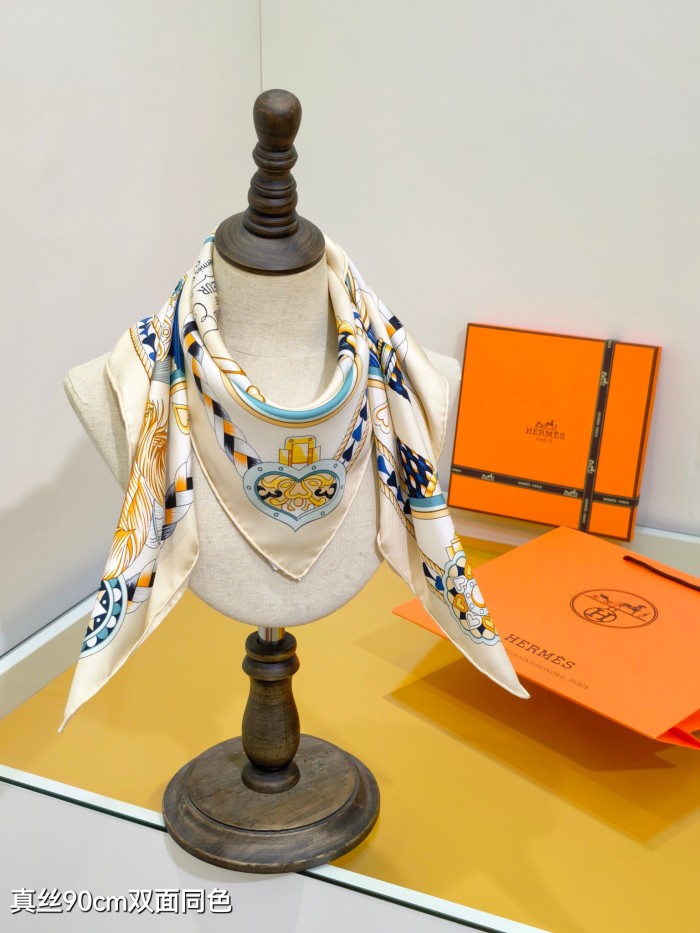 Hermes Silk make scarf SHMS2534 90*90cm