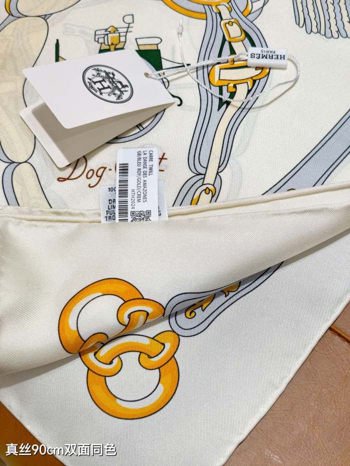 Hermes Silk make scarf SHMS2538 90*90cm
