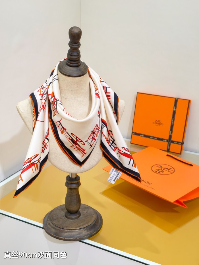 Hermes Silk make scarf SHMS2543 90*90cm