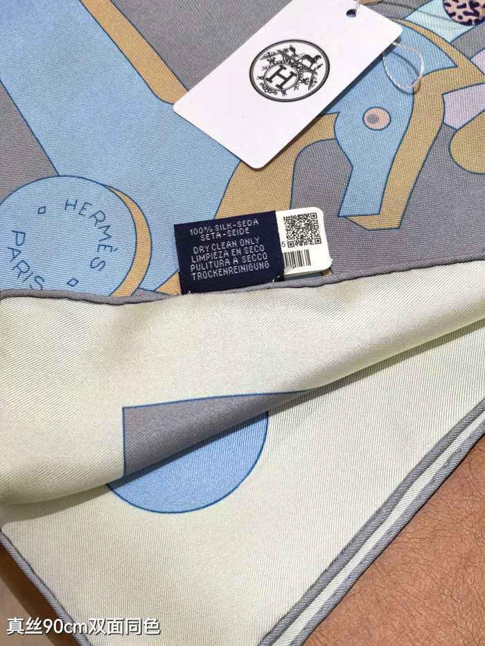Hermes Silk make scarf SHMS2514 90*90cm