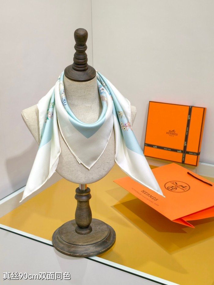 Hermes Silk make scarf SHMS2524 90*90cm