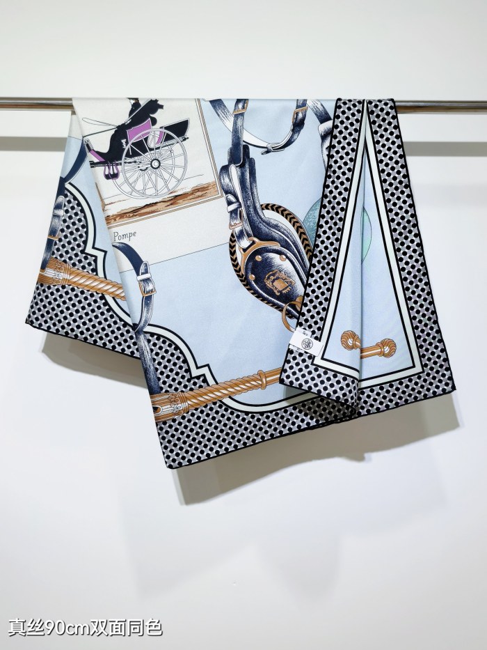 Hermes Silk make scarf SHMS2513 90*90cm