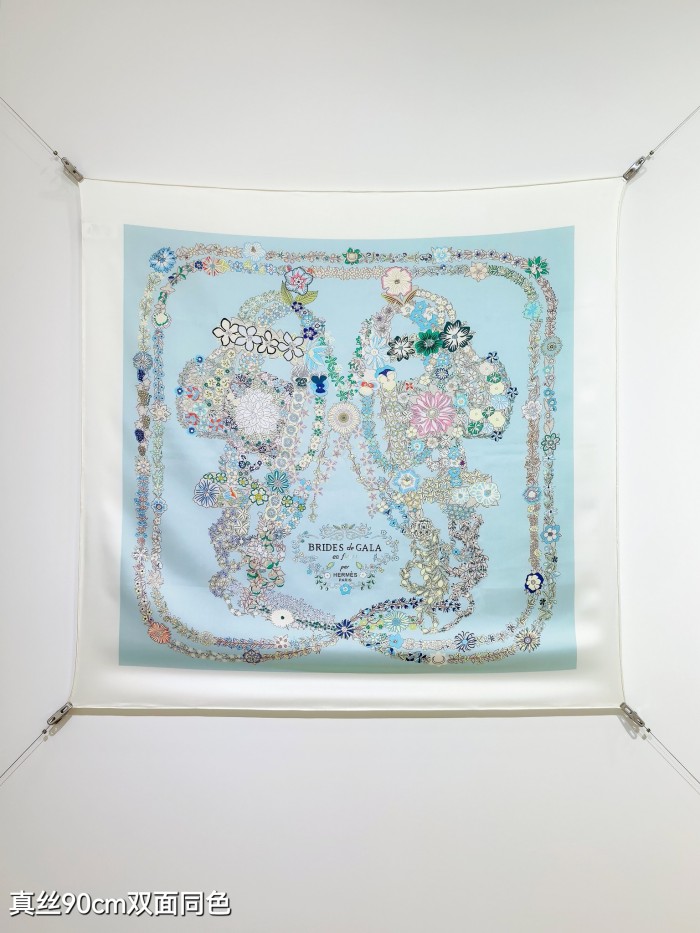 Hermes Silk make scarf SHMS2524 90*90cm