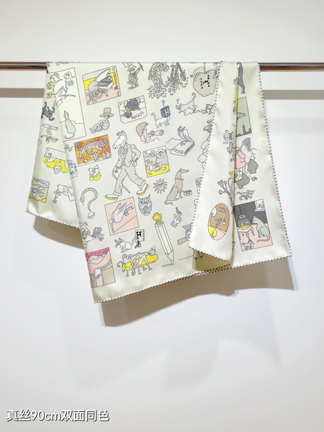 Hermes Silk make scarf SHMS2541 90*90cm