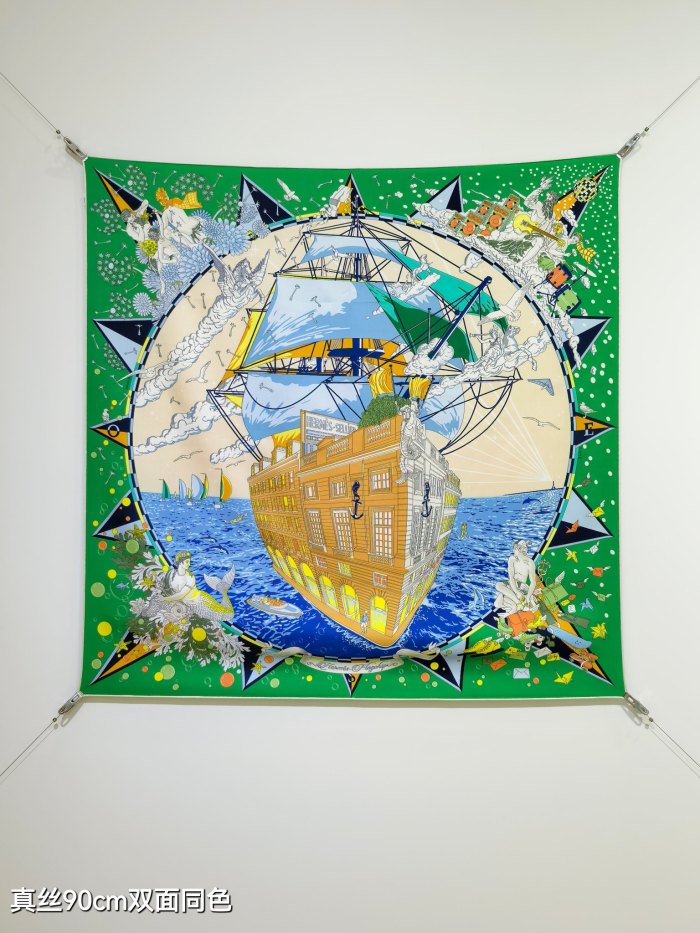 Hermes Silk make scarf SHMS2533 90*90cm