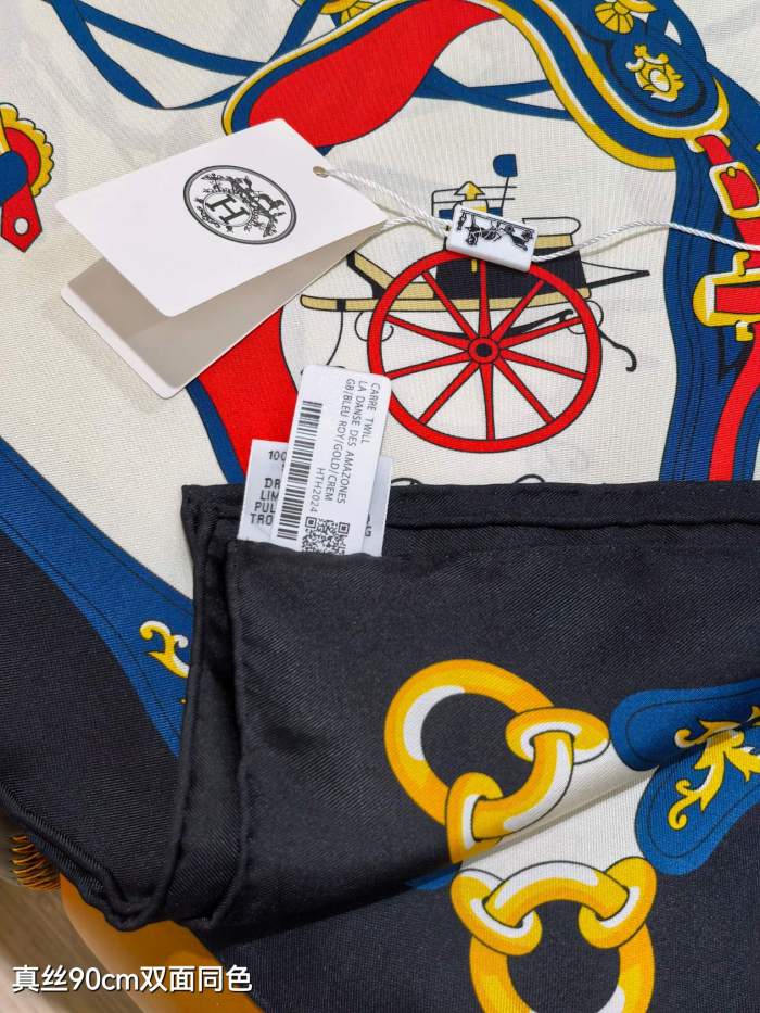 Hermes Silk make scarf SHMS2538 90*90cm