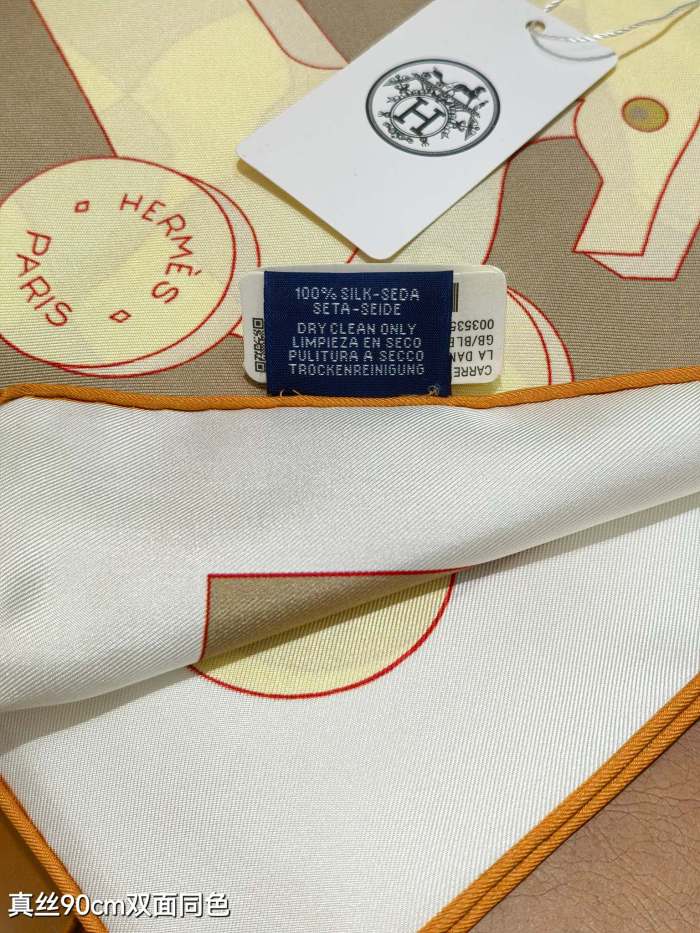 Hermes Silk make scarf SHMS2514 90*90cm