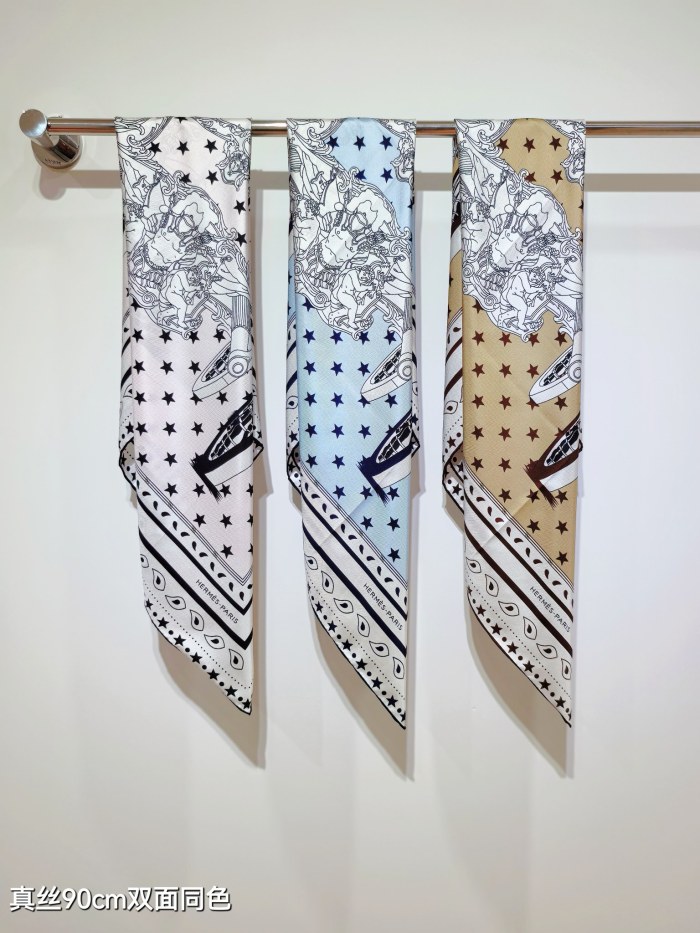 Hermes Silk make scarf SHMS2539 90*90cm