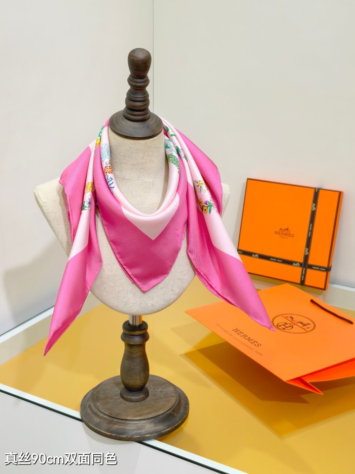 Hermes Silk make scarf SHMS2524 90*90cm