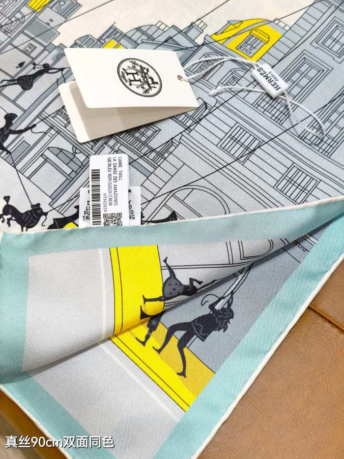 Hermes Silk make scarf SHMS2542 90*90cm