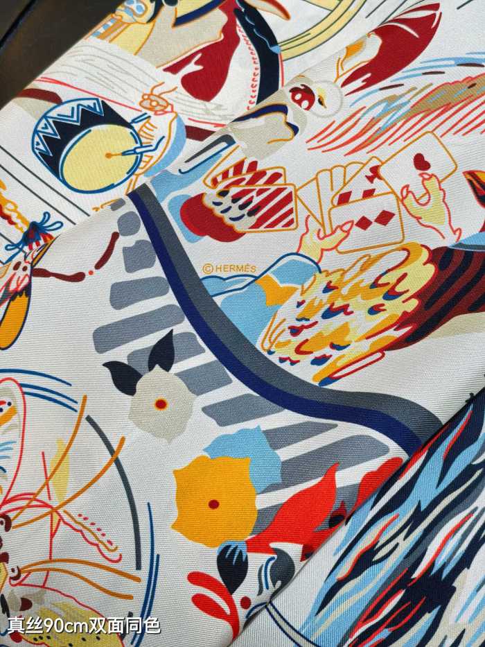 Hermes Silk make scarf SHMS2530 90*90cm