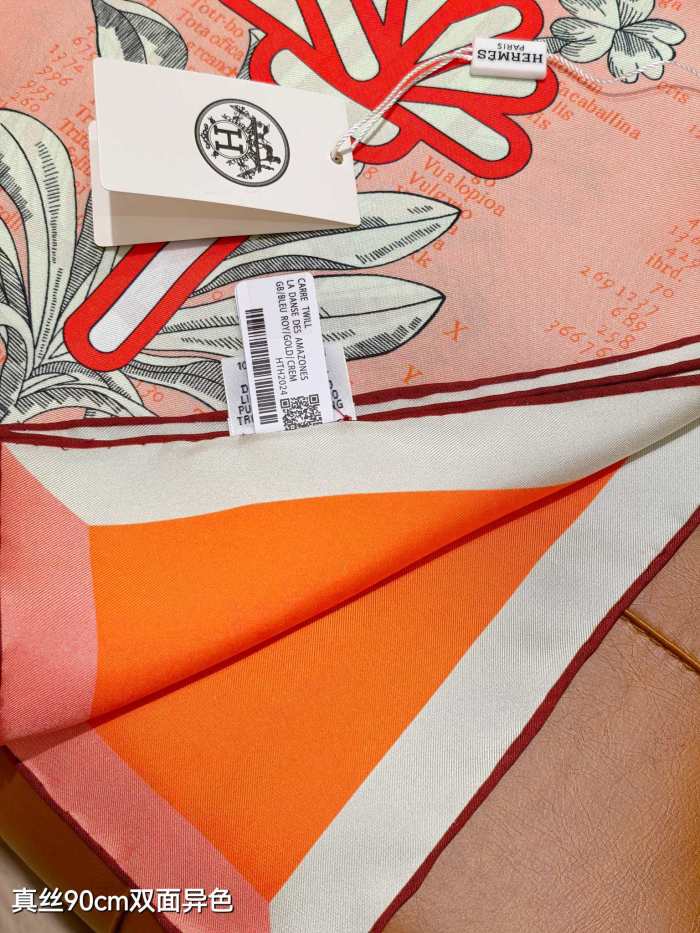 Hermes Silk make scarf SHMS2527 90*90cm