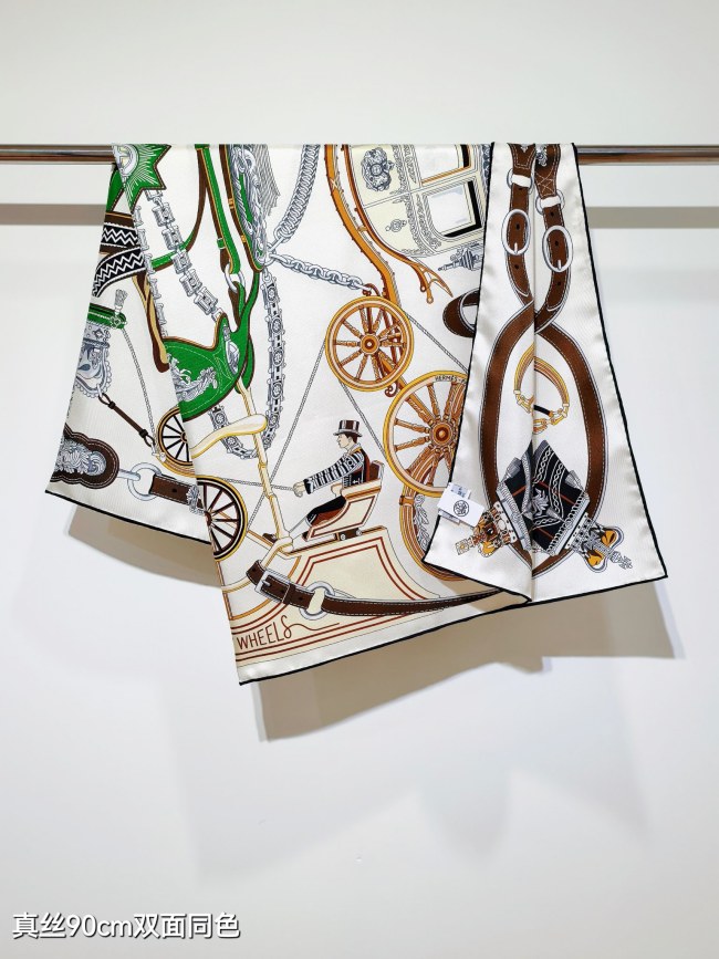 Hermes Silk make scarf SHMS2540 90*90cm