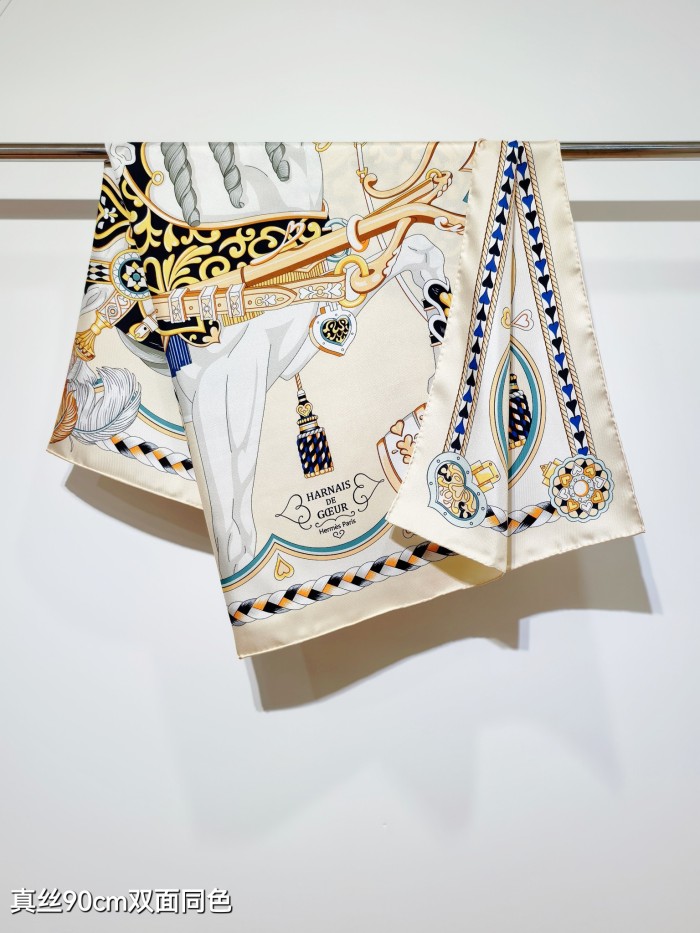 Hermes Silk make scarf SHMS2534 90*90cm