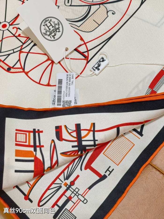Hermes Silk make scarf SHMS2543 90*90cm