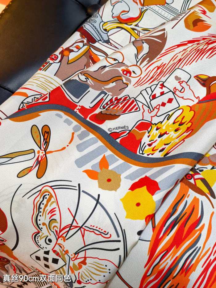 Hermes Silk make scarf SHMS2530 90*90cm