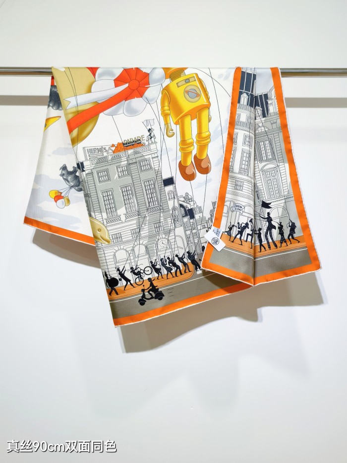 Hermes Silk make scarf SHMS2542 90*90cm
