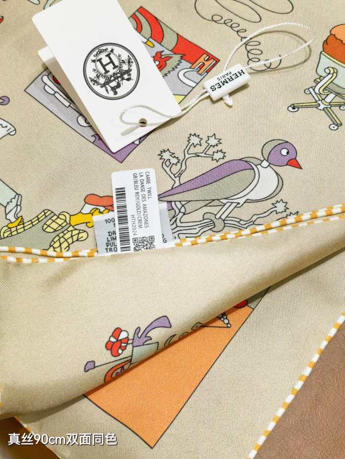 Hermes Silk make scarf SHMS2541 90*90cm