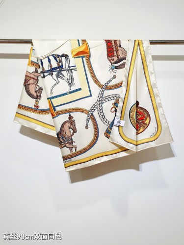 Hermes Silk make scarf SHMS2532 90*90cm