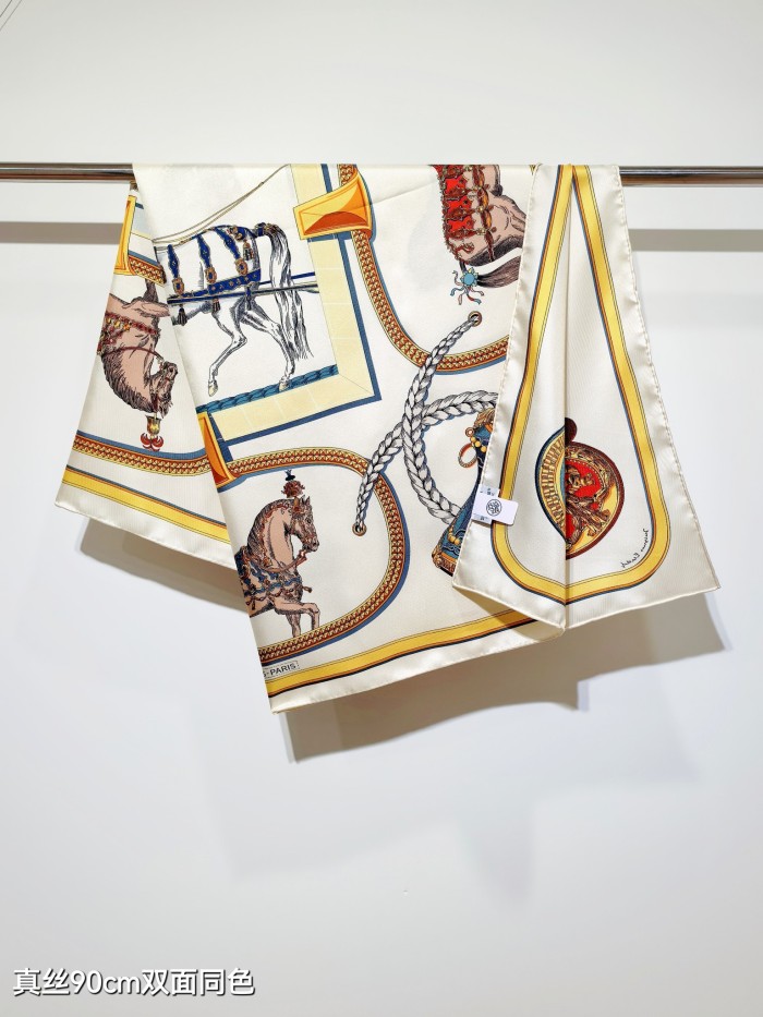 Hermes Silk make scarf SHMS2532 90*90cm