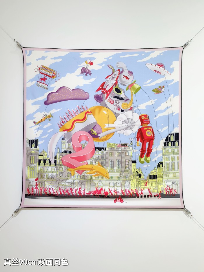 Hermes Silk make scarf SHMS2542 90*90cm