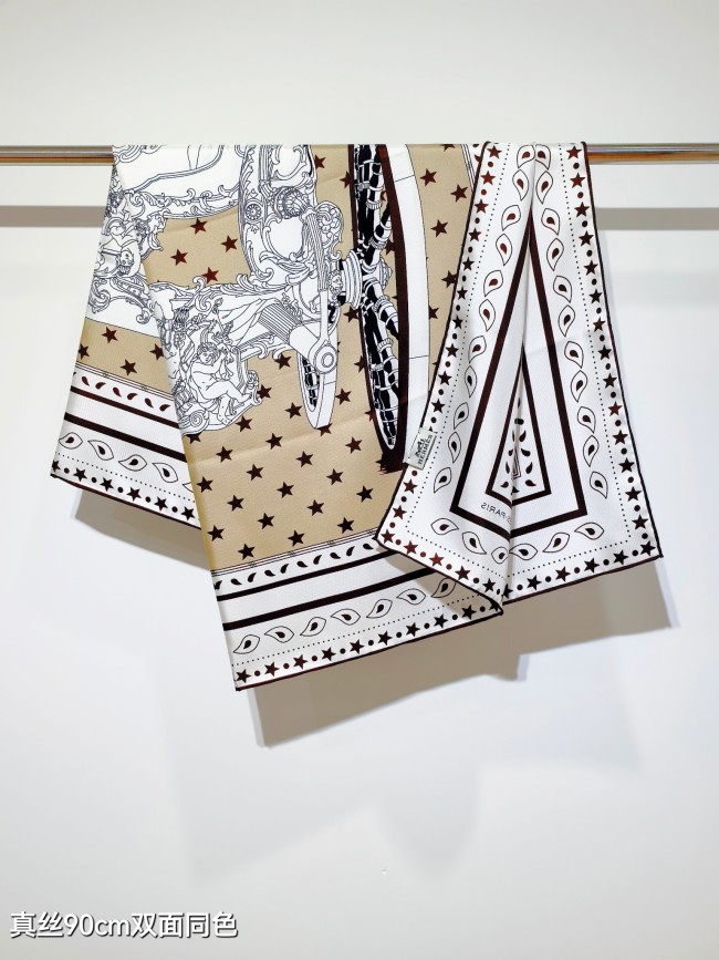 Hermes Silk make scarf SHMS2539 90*90cm
