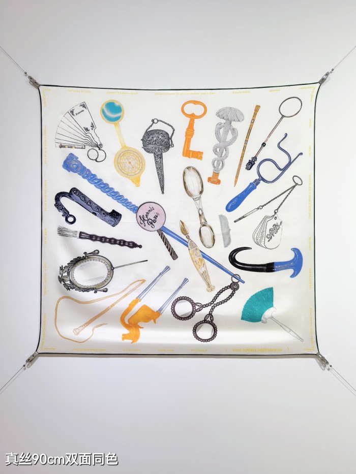 Hermes Silk make scarf SHMS2517 90*90cm