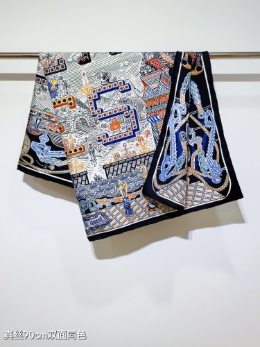 Hermes Silk make scarf SHMS2535 90*90cm