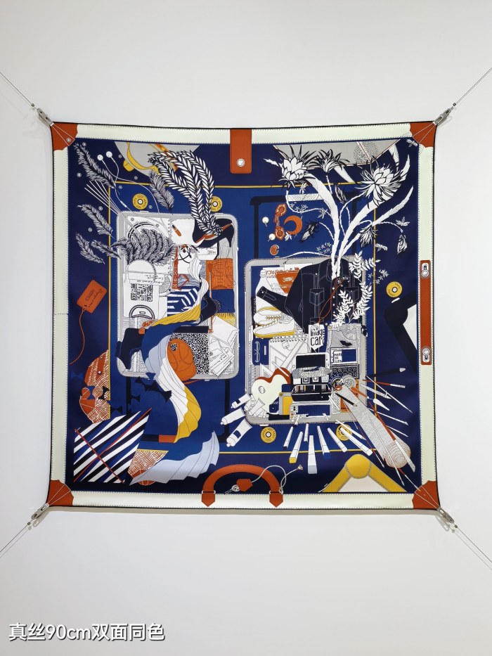 Hermes Silk make scarf SHMS2531 90*90cm