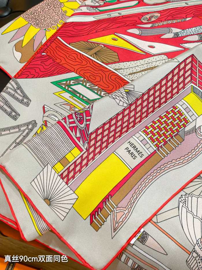 Hermes Silk make scarf SHMS2545 90*90cm