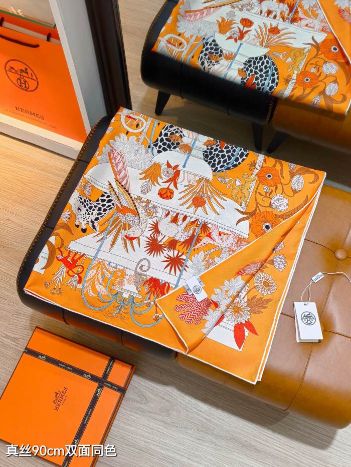 Hermes Silk make scarf SHMS2529 90*90cm