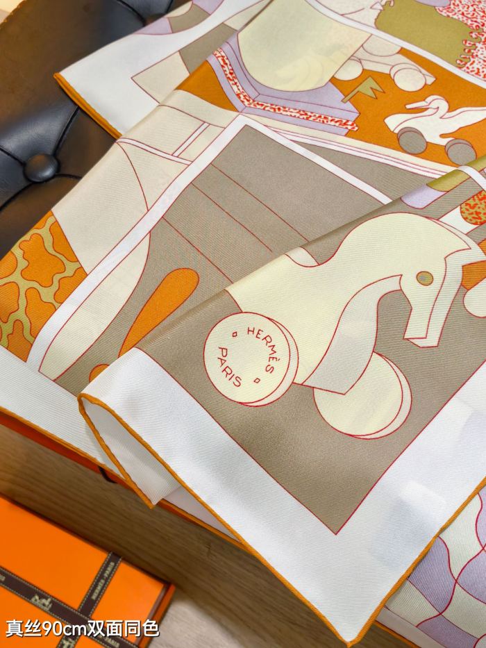 Hermes Silk make scarf SHMS2514 90*90cm