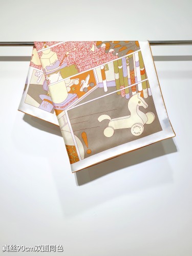 Hermes Silk make scarf SHMS2514 90*90cm