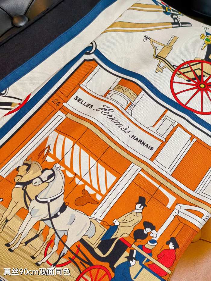 Hermes Silk make scarf SHMS2538 90*90cm