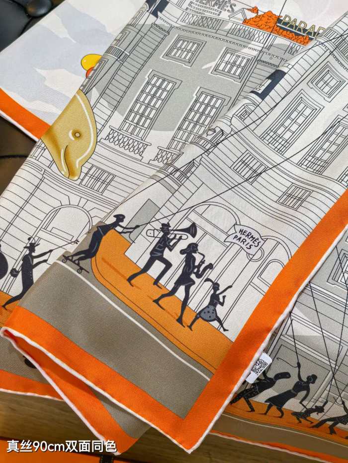 Hermes Silk make scarf SHMS2542 90*90cm