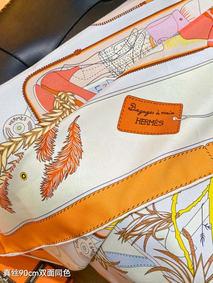 Hermes Silk make scarf SHMS2531 90*90cm