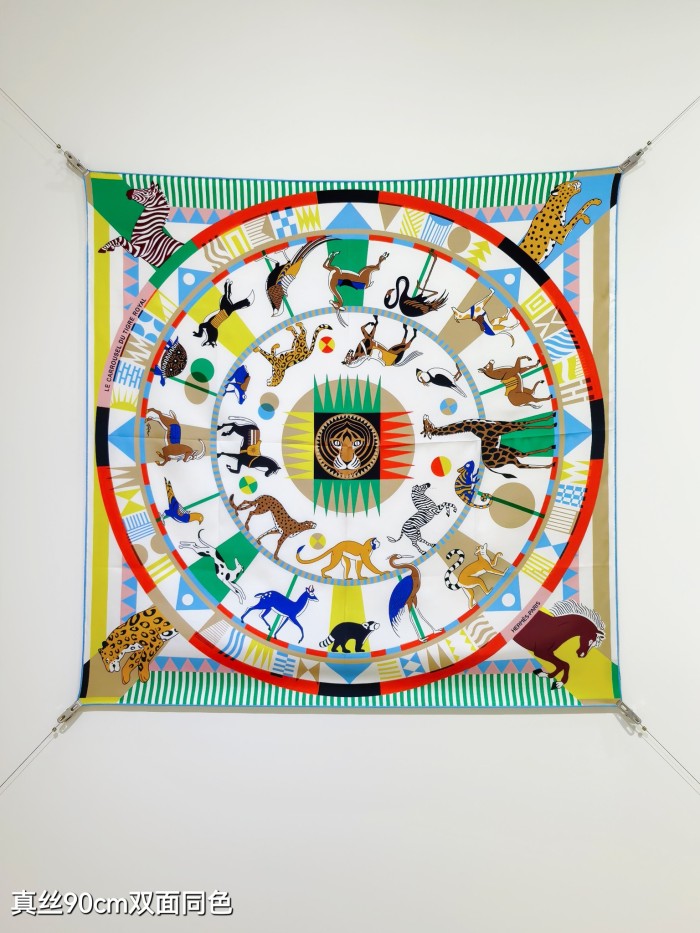 Hermes Silk make scarf SHMS2512 90*90cm