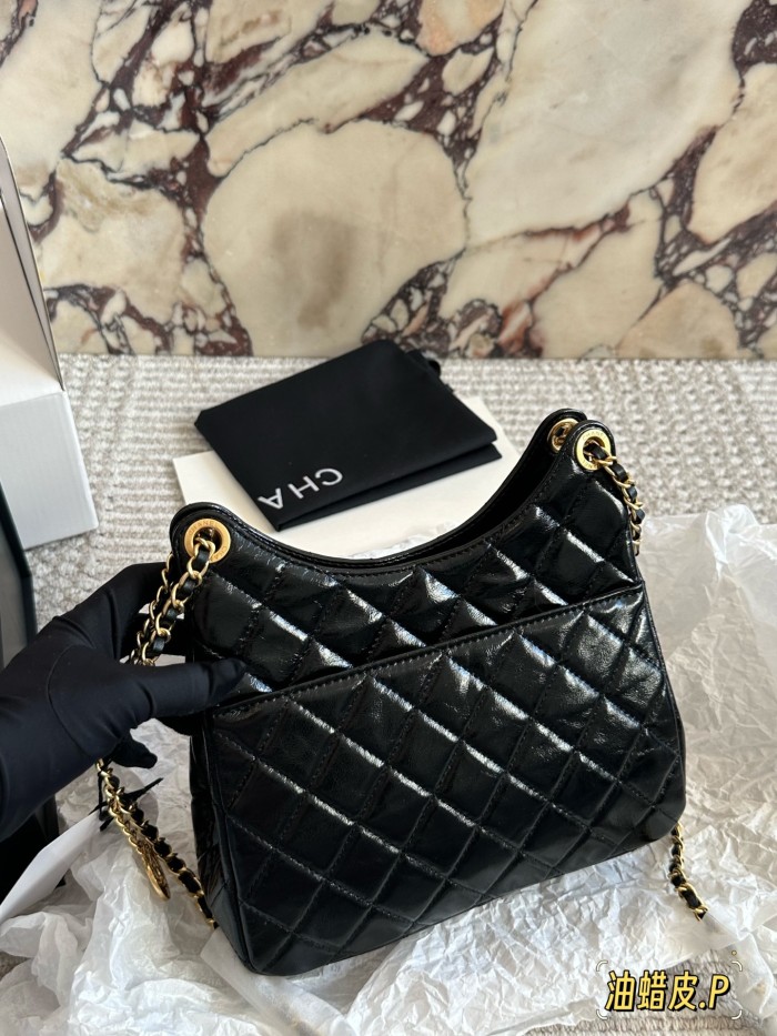 Chanel Hobo Shoulder Bag 094 DB082 22cm