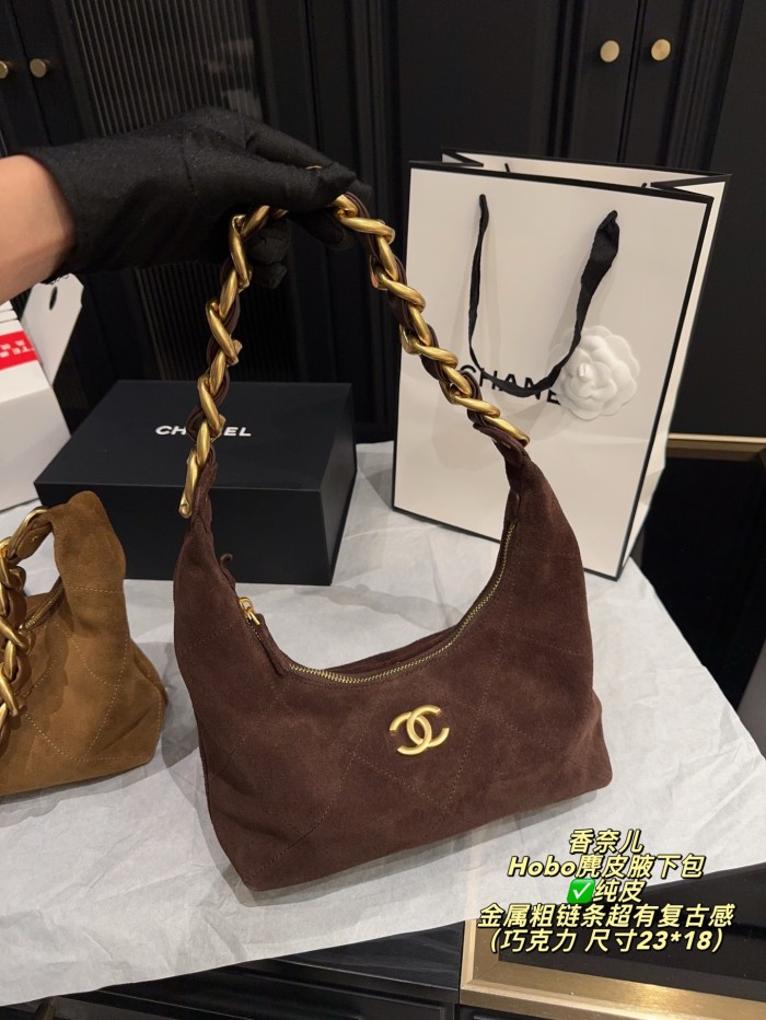 Chanel 25K Hobo Bag 110 DB582 23cm