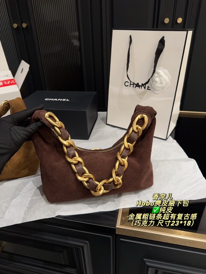 Chanel 25K Hobo Bag 110 DB582 23cm
