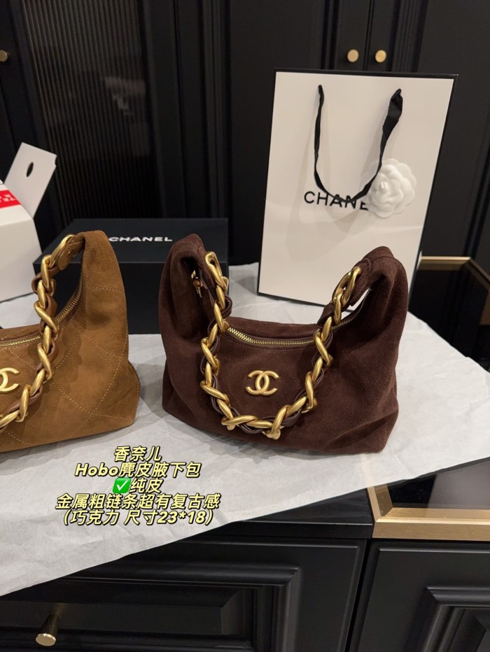 Chanel 25K Hobo Bag 110 DB582 23cm