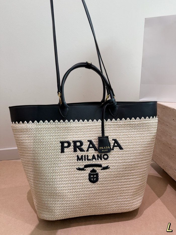 Prada Straw Tote 025 DB571-091 22-35cm