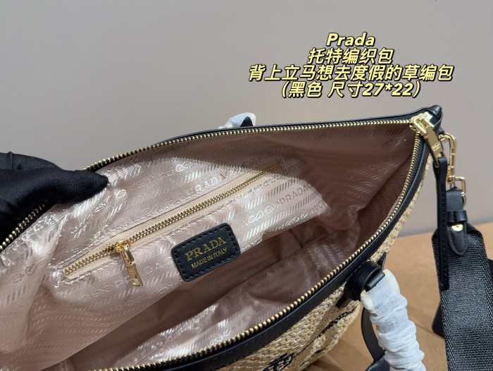 Prada Straw Tote 024 DB581 27cm