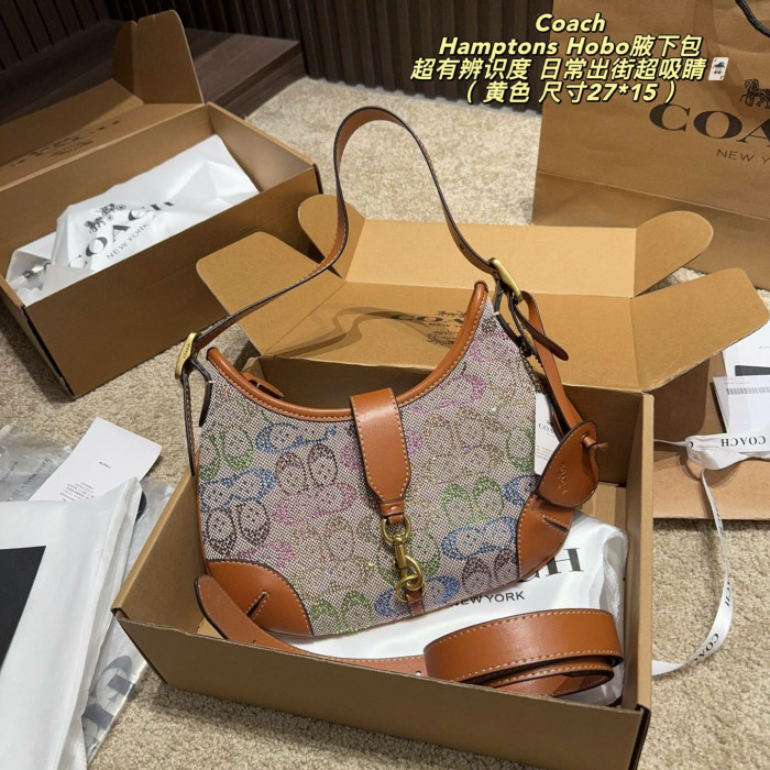 Coach Hamptons Hobo Bag 029 DB532 27cm