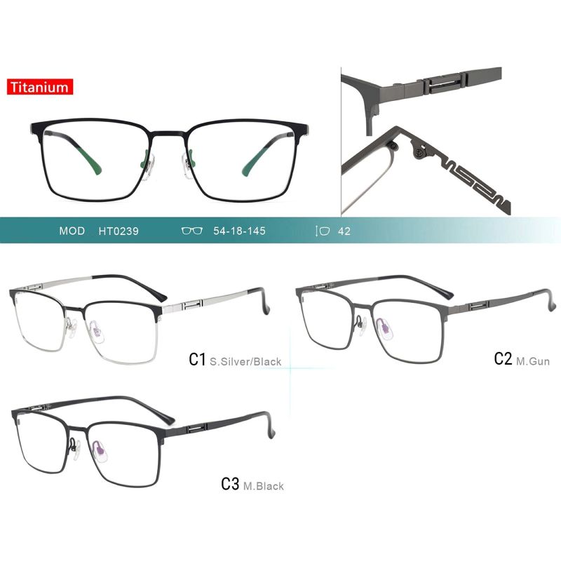 Titanium Glasses HT0239, 54-18-145