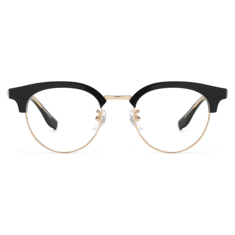 Browline Titanium & Acetate Glasses KXC-64