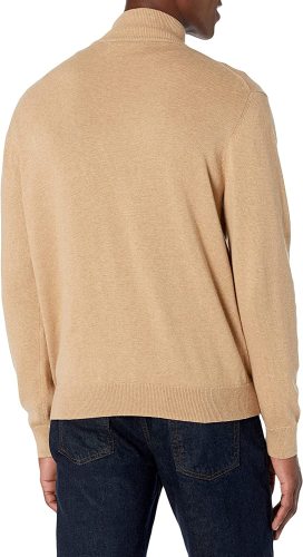 Essentials Men's Full-Zip Cotton Sweater