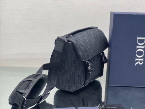 Dior EXPLORER ObliqueMirage Print Adjustable Shoulder Messenger Bag Shoulder Crossbody Men's Black