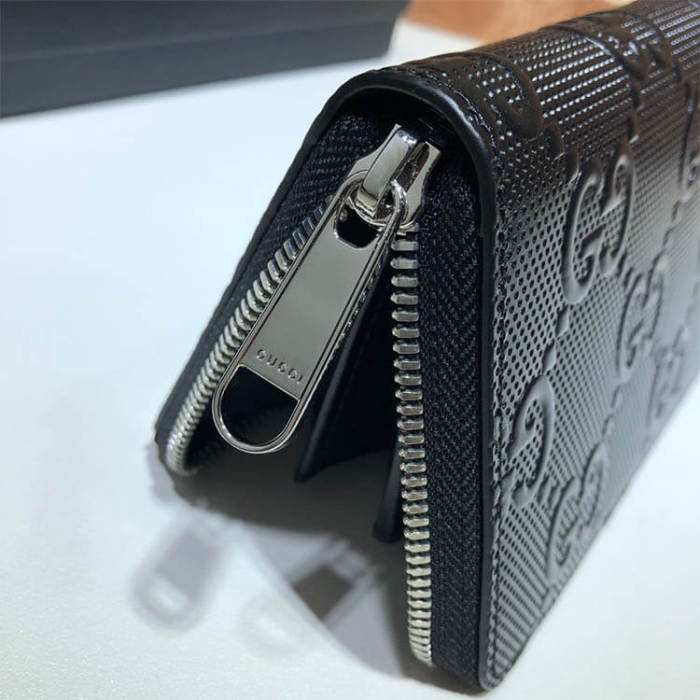 Gucci GG Embossed Zip Around Wallet